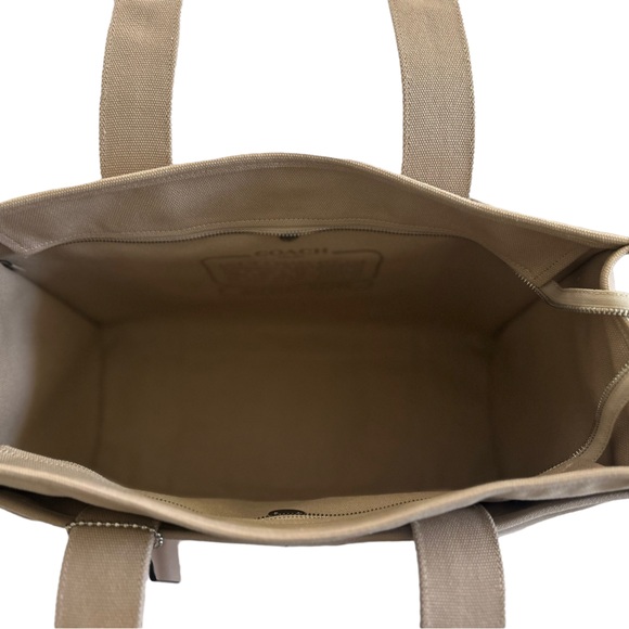 COACH LIKE NEW tan neutral large canvas tote bag - Picture 8 of 10